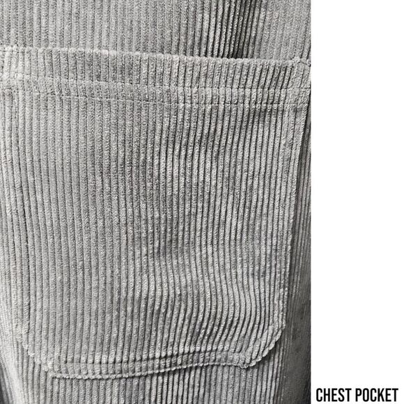 NINE. EIGHT NEW YORK Women's Silverado Sage Long Sleeve Corduroy button Up Tunic - Picture 5 of 16